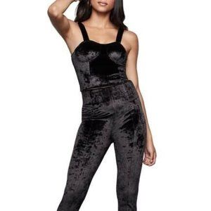 Good American Crushed Velvet Boss Pants Goth